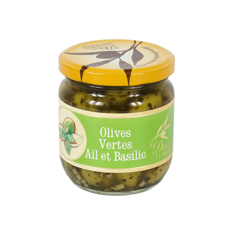 Olives Vertes Ail et Basilic