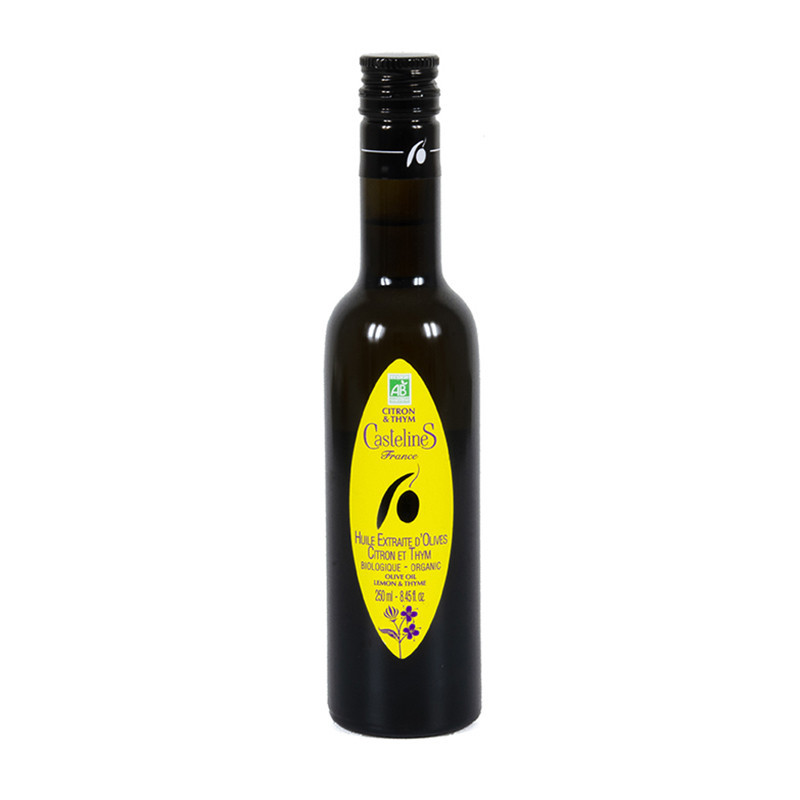 Huile d'Olive Biologique Moulin Castelas Citron & Thym