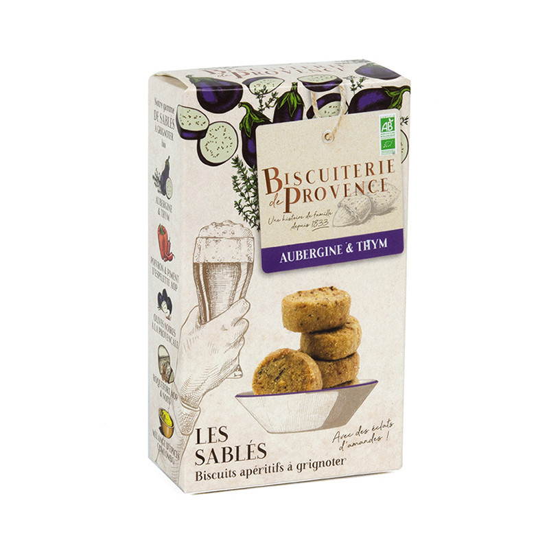 Sablés BIO Aubergine & Thym