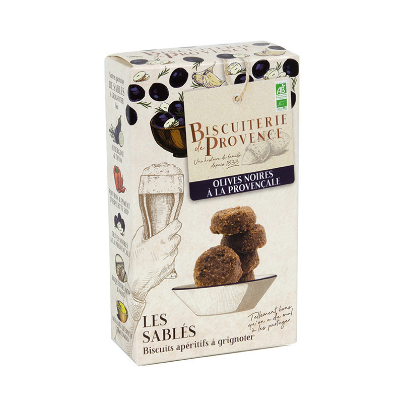 Sablés BIO Olives Noires à la Provençale