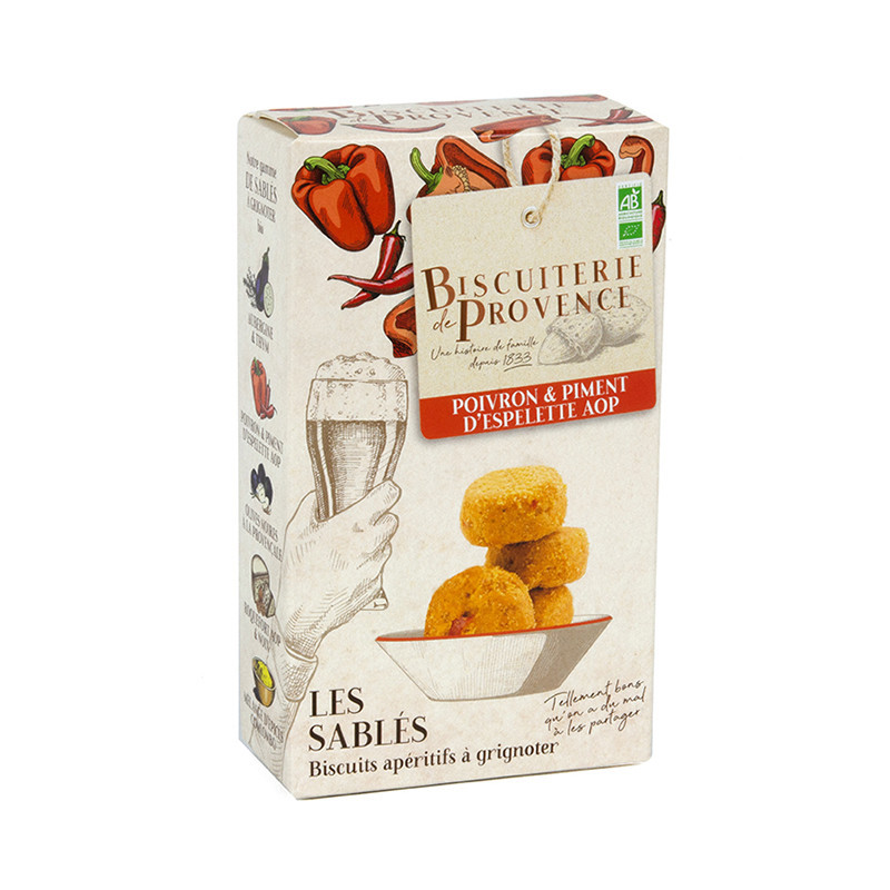 Sablés BIO Poivron & Piment d'Espelette AOP